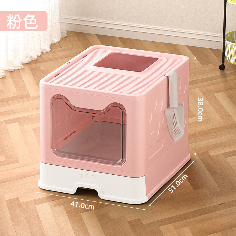 Top-Exit Enclosed Cat Litter Box