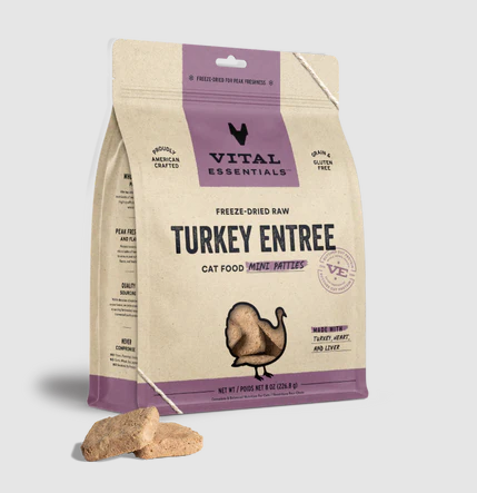 Vital Essentials - Cat Freeze Dried Turkey Mini Patties