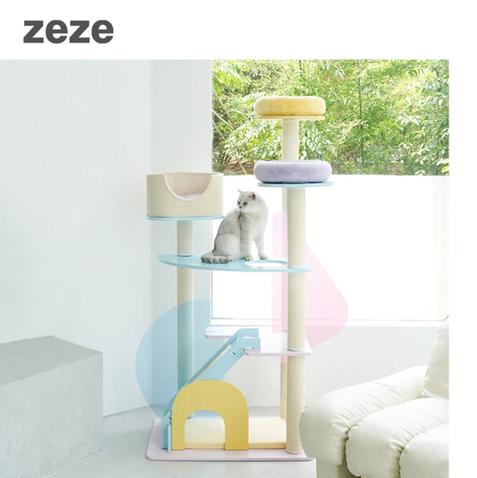 ZEZE Acrylic Modern Style Cat Tree