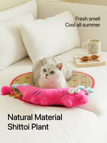 ZEZE Lightning Cat Cooling Staw Mat