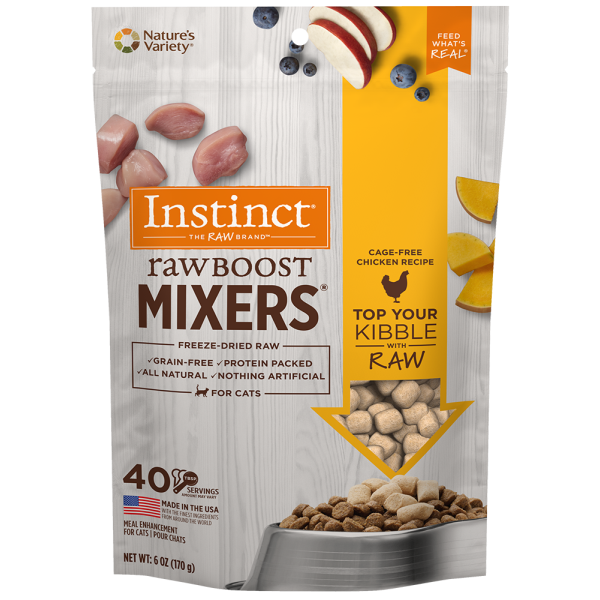 Instinct Cat Raw Boost FD Mixers CageFree Chicken 6 oz