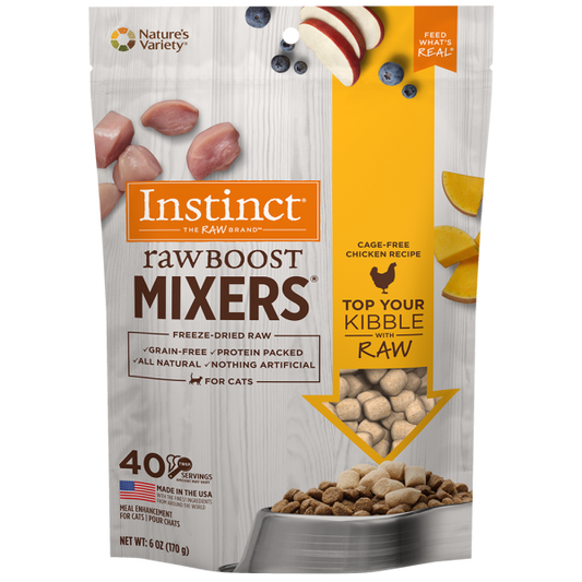 Instinct Cat Raw Boost FD Mixers CageFree Chicken 6 oz