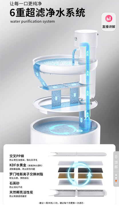 Moxca Wireless Ceramic Water Fountain