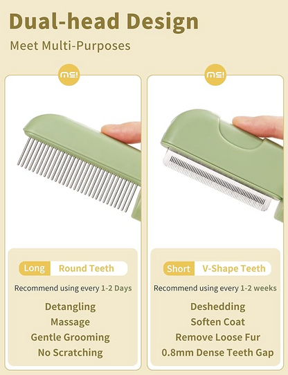 MS 2-in-1 Pet Grooming Brush