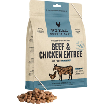 Vital Essentials - Cat Freeze-Dried Raw Beef & Chicken Entree Mini Nibs