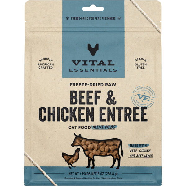 Vital Essentials - Cat Freeze-Dried Raw Beef & Chicken Entree Mini Nibs