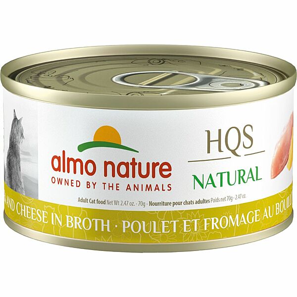 Almo HQS Natural Chicken & Cheese in Broth 70GM Cat