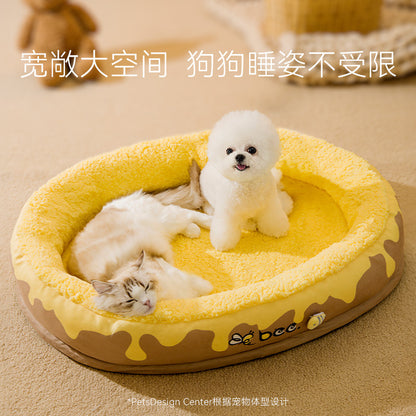 Honey Bee Pet Flat Sleeping Bed