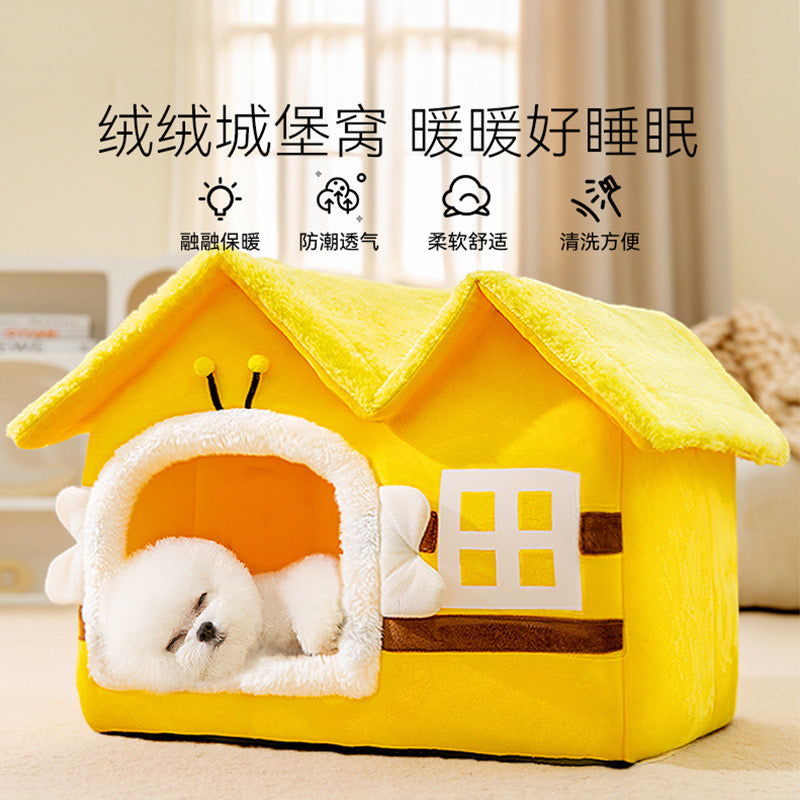 Yellow Bee House Sleeping Bed