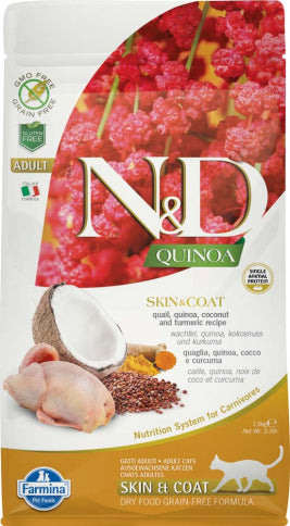 FARMINA Cat Quinoa SKIN+COAT QUAIL