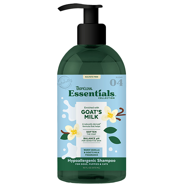 TropiClean Essentials Shampoo Goat's Milk 16 oz