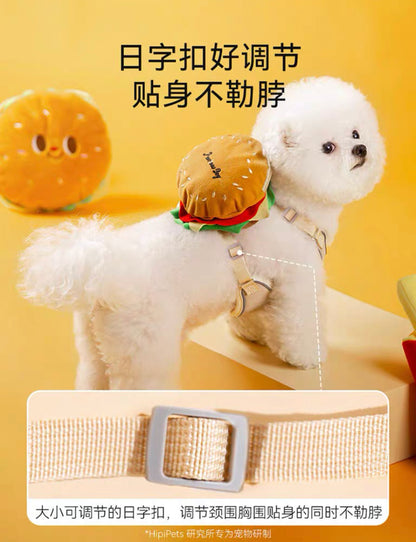 Fast Food Pet Harness With Bag / Leash