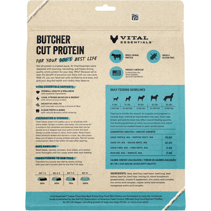 Vital Essentials - Dog Freeze-Dried Raw Beef Entree Mini Patties