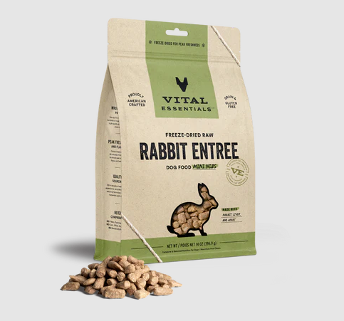 Vital Essentials- Dog Freeze Dried Rabbit Mini Nibs 14 oz