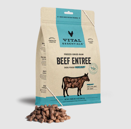 Vital Essentials- Dog Freeze Dried Beef Mini Nibs 14oz