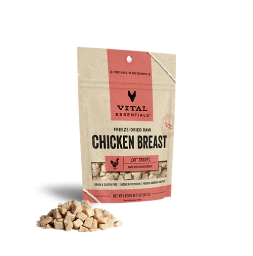 Vital Essentials- Cat Freeze-Dried Chicken Breast Treats - 1 oz