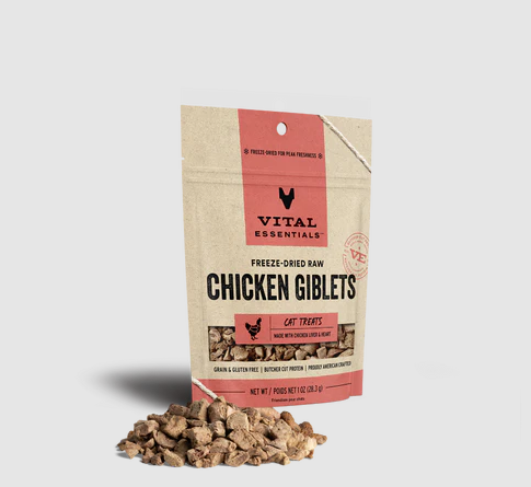 Vital Essentials- Cat FD Chicken Giblets Treats - 1 oz