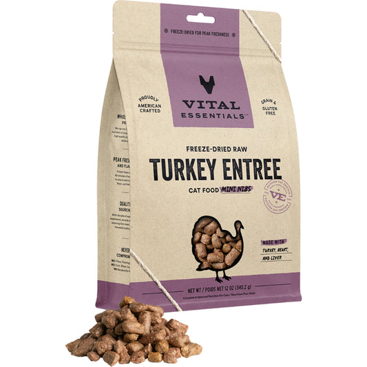 Vital Essentials - Cat Freeze Dried Turkey Mini Nibs 12OZ