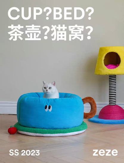 ZEZE Tea Cup Pet Bed