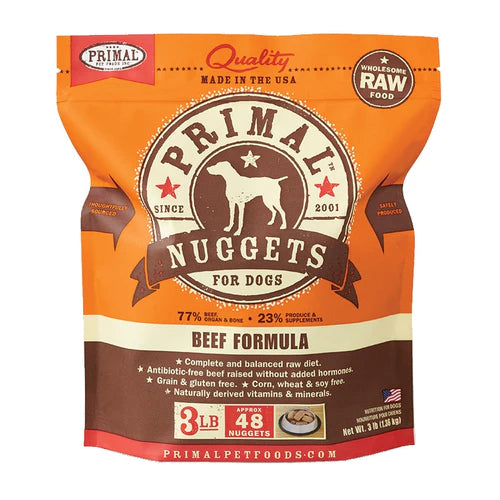 Primal - Canine - Nuggets - Beef Frozen