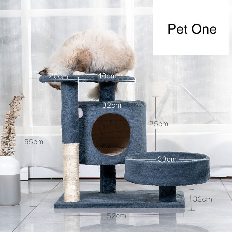 Navy Blue Cat Tree Small