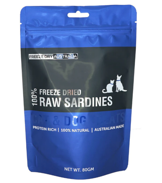 Freeze Dried Australia Whole Sardines 80GM