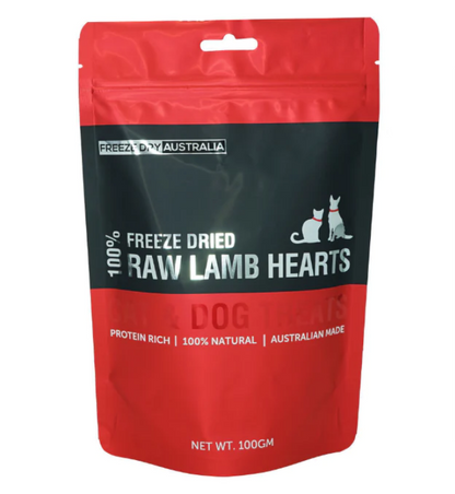 Freeze Dried Australia Diced Lamb Hearts 100GM