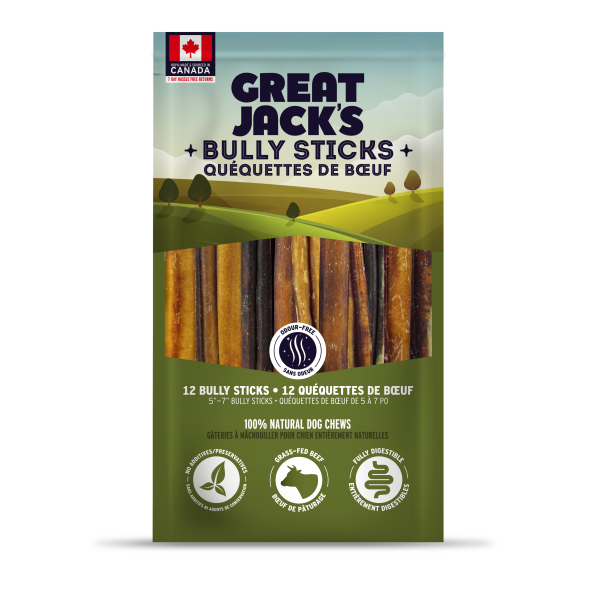 Great Jack's Dog Canadian Bully Sticks 5"- 7"