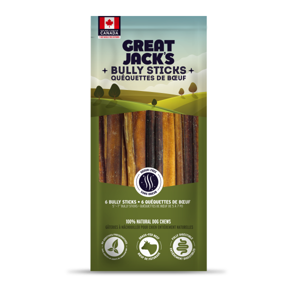 Great Jack's Dog Canadian Bully Sticks 5"- 7"