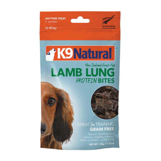 K9 Natural - Lamb - Lung Protein Bites - Air Dried 50g