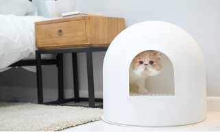 Pidan "Igloo" Cat Litter Box incl. litter scoop, White