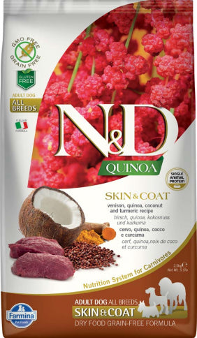 FARMINA Dog Quinoa SKIN+COAT VENISON