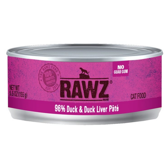 RAWZ Cat 96% Duck & Duck Liver Pate 155g