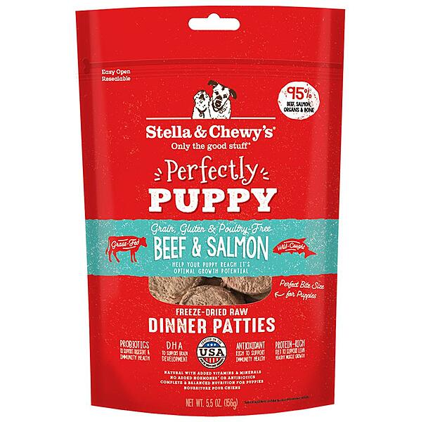 Stella&Chewy's Freeze Dried Puppy Beef and Salmon Patties 5.5OZ