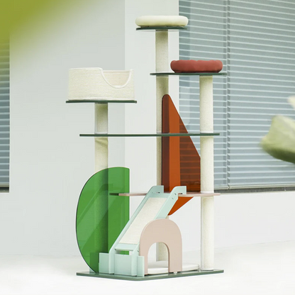 ZEZE Acrylic Modern Style Cat Tree