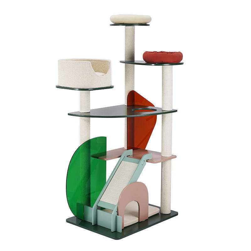 ZEZE Acrylic Modern Style Cat Tree