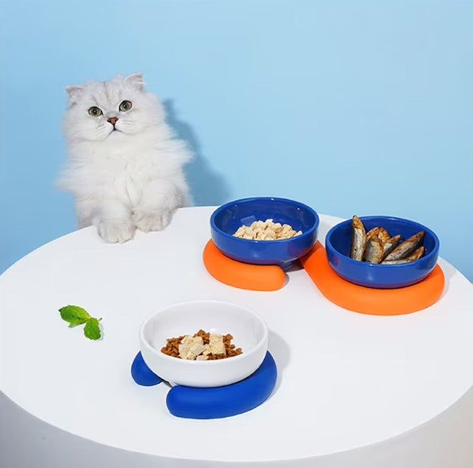 ZeZe Circle Pet Double Pet Bowls