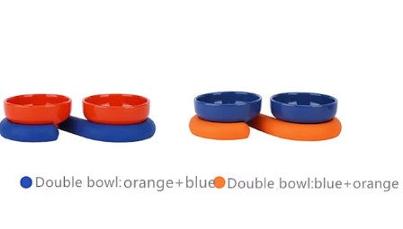 ZeZe Circle Pet Double Pet Bowls